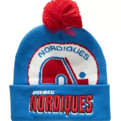 Mitchell & Ness Knit-Punch Out Pom Knit Quebec Nordiques