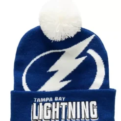 Mitchell & Ness Knit-Punch Out Pom Knit Tampa Bay Lightning