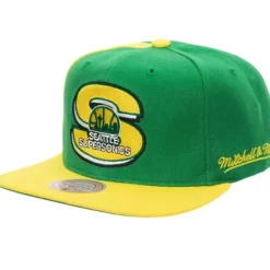 Mitchell & Ness Snapback-Rear Script Deadstock Snapback Hwc Seattle Supersonics