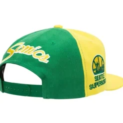 Mitchell & Ness Snapback-Rear Script Deadstock Snapback Hwc Seattle Supersonics