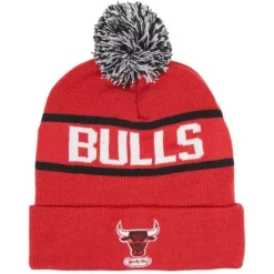 Mitchell & Ness Knit-Reload 2.0 Pom Knit Beanie Chicago Bulls