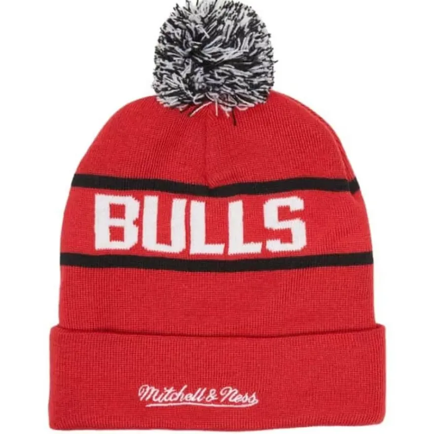 Mitchell & Ness Knit-Reload 2.0 Pom Knit Beanie Chicago Bulls