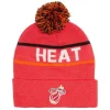 Mitchell & Ness Knit-Reload 2.0 Pom Knit Beanie Miami Heat