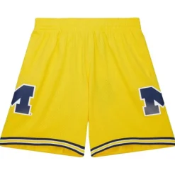 Mitchell & Ness Shorts-Replica University Of Michigan Maize 1991 Shorts