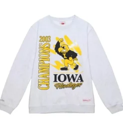 Mitchell & Ness Hoodies & Sweatshirts-Retro Brush Crew University Of Iowa