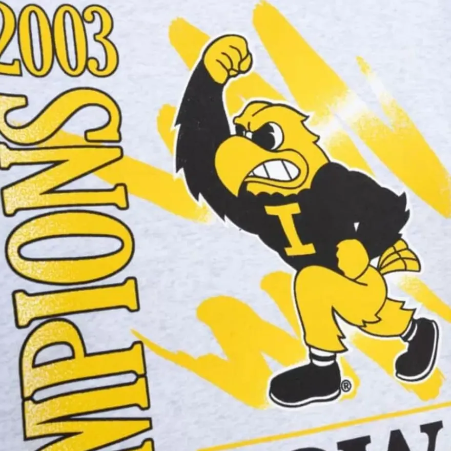 Mitchell & Ness Hoodies & Sweatshirts-Retro Brush Crew University Of Iowa