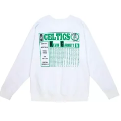 Mitchell & Ness T-Shirts & Tops-Retro Card Crew Longsleeve Boston Celtics Kevin Garnett