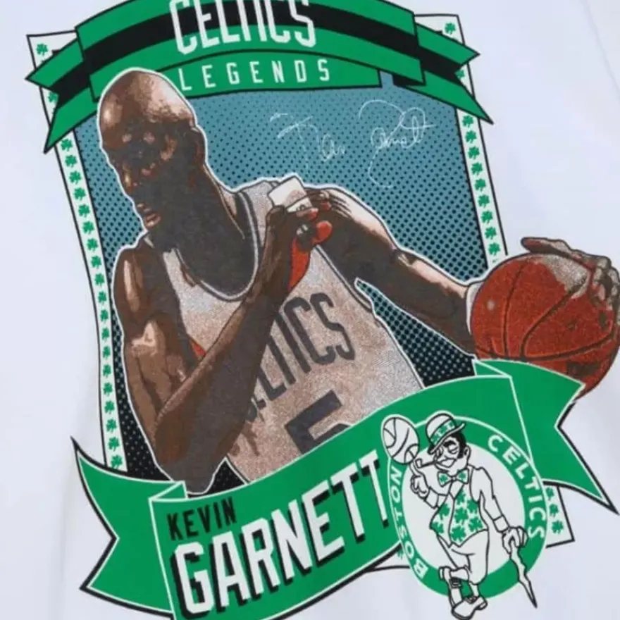 Mitchell & Ness T-Shirts & Tops-Retro Card Crew Longsleeve Boston Celtics Kevin Garnett