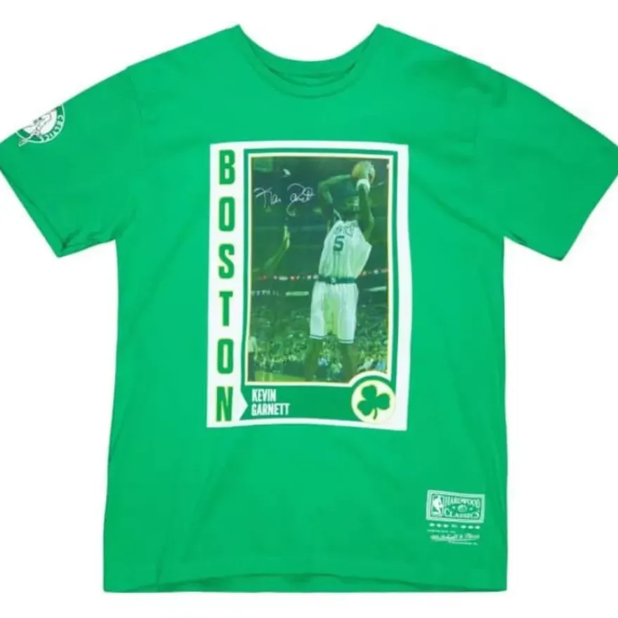 Mitchell & Ness T-Shirts & Tops-Retro Card Tee Boston Celtics Kevin Garnett