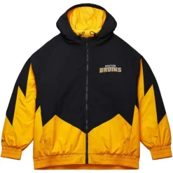 Mitchell & Ness Jackets & Outerwear-Retro Full Zip Jacket Current Logo Boston Bruins