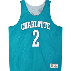 Mitchell & Ness T-Shirts & Tops-Reversible Mesh Tank Charlotte Hornets Larry Johnson