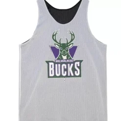 Mitchell & Ness T-Shirts & Tops-Reversible Mesh Tank Milwaukee Bucks