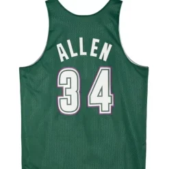 Mitchell & Ness T-Shirts & Tops-Reversible Mesh Tank Milwaukee Bucks Ray Allen
