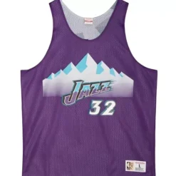 Mitchell & Ness T-Shirts & Tops-Reversible Mesh Tank Utah Jazz Karl Malone