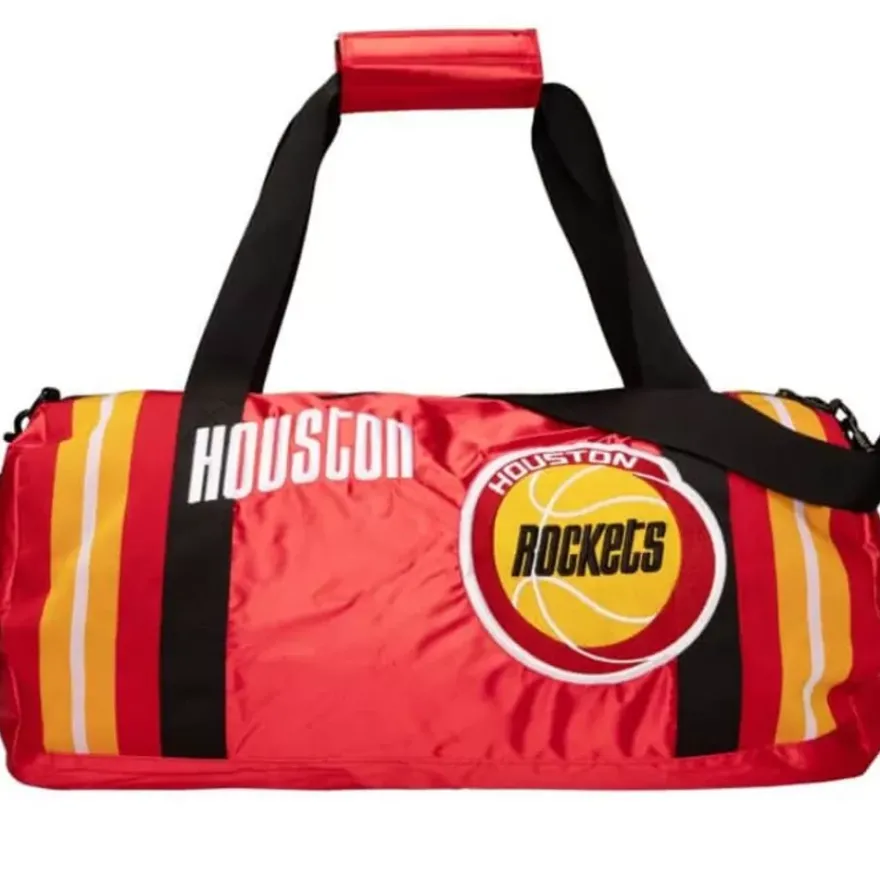 Mitchell & Ness Accessories-Satin Duffel Bag Houston Rockets