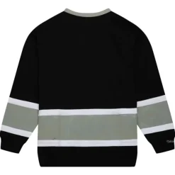 Mitchell & Ness Hoodies & Sweatshirts-Satin Insert Fleece Crew Oakland Raiders