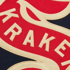 Mitchell & Ness Hoodies & Sweatshirts-Satin Insert Fleece Crew Current Logo Seattle Kraken