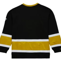 Mitchell & Ness Hoodies & Sweatshirts-Satin Insert Fleece Crew Current Logo Vegas Golden Knights