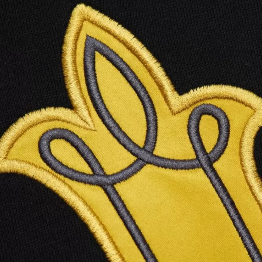 Mitchell & Ness Hoodies & Sweatshirts-Satin Insert Fleece Crew Current Logo Vegas Golden Knights