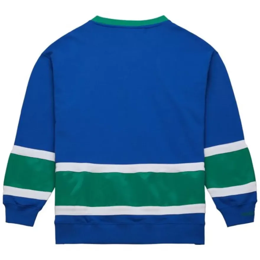 Mitchell & Ness Hoodies & Sweatshirts-Satin Insert Fleece Crew Hartford Whalers