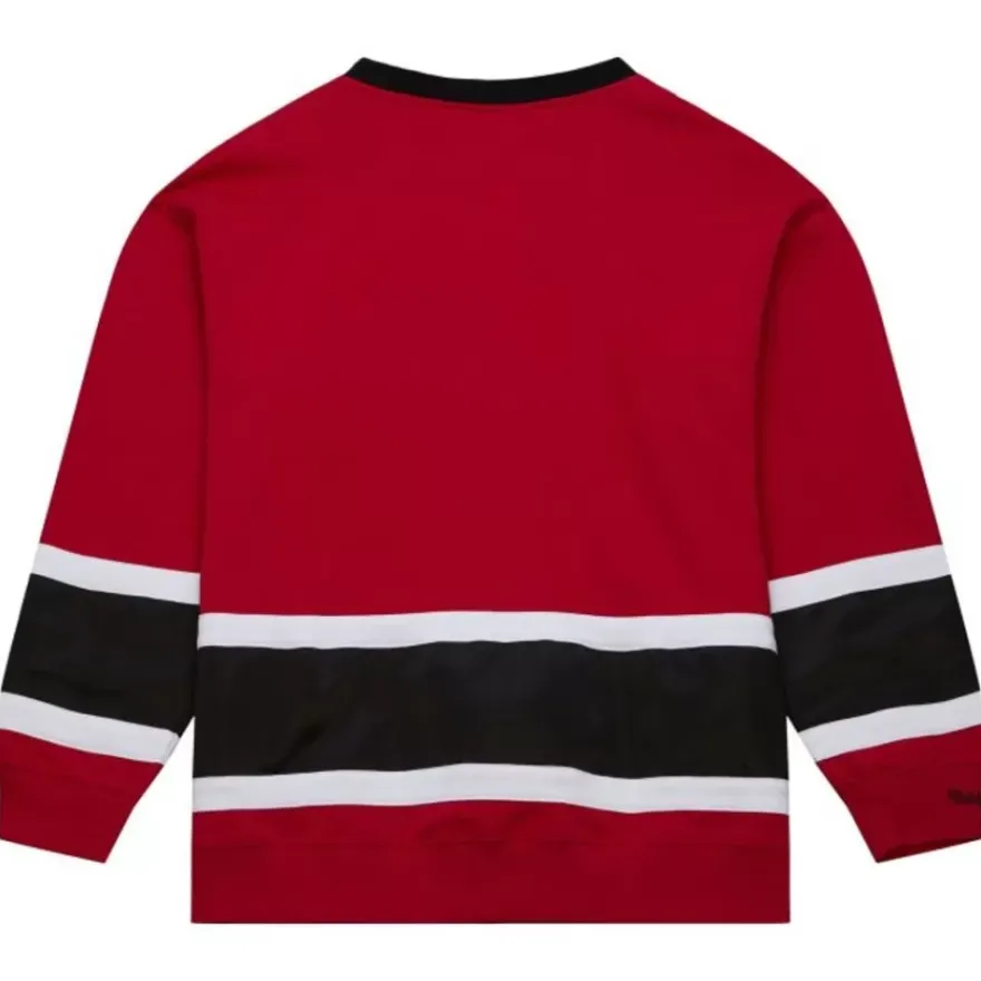 Mitchell & Ness Hoodies & Sweatshirts-Satin Insert Fleece Crew Kansas City Chiefs