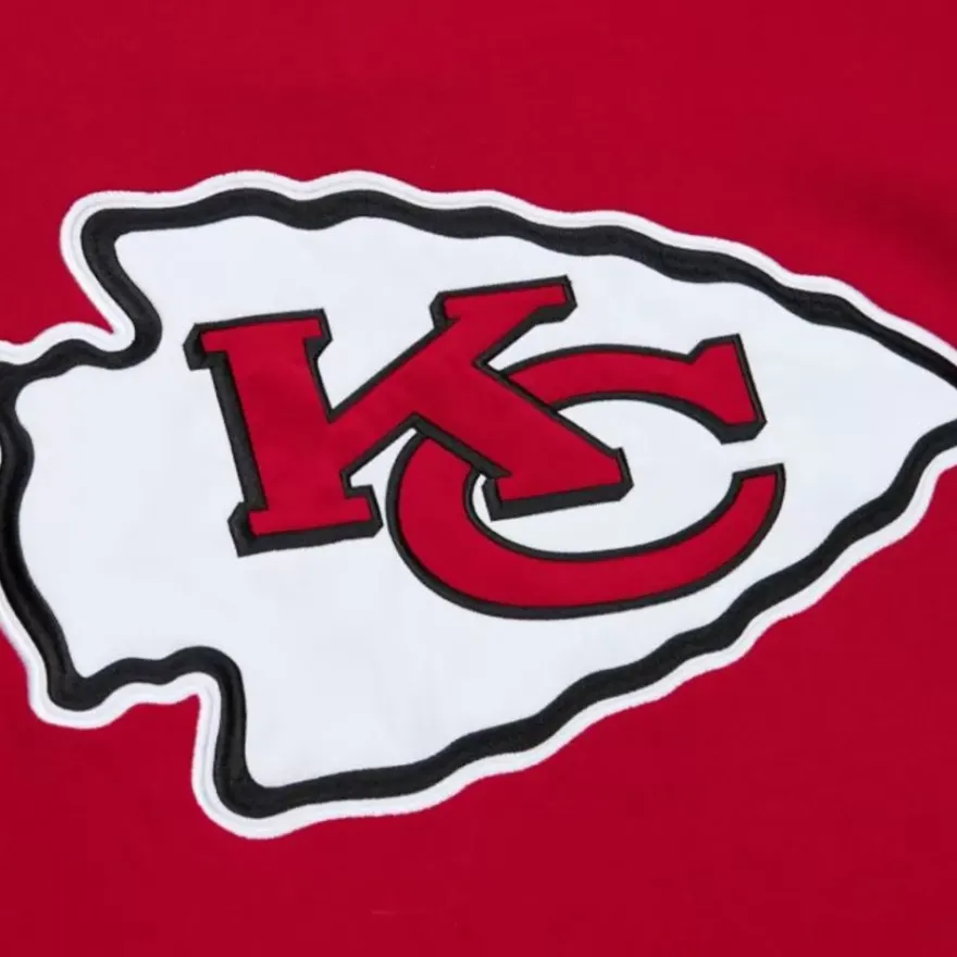 Mitchell & Ness Hoodies & Sweatshirts-Satin Insert Fleece Crew Kansas City Chiefs