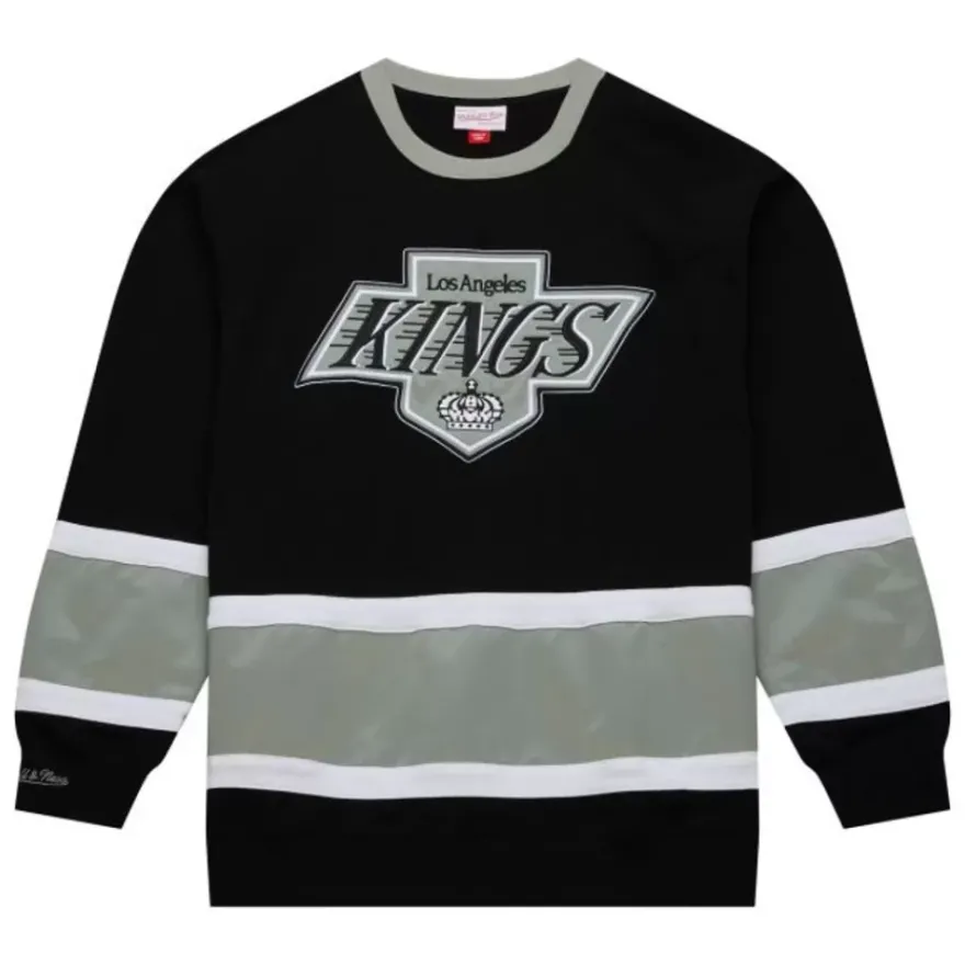 Mitchell & Ness Hoodies & Sweatshirts-Satin Insert Fleece Crew Los Angeles Kings