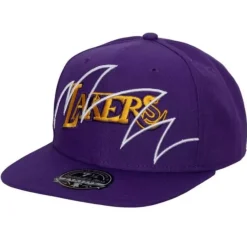 Mitchell & Ness Fitted-Shark Bite Fitted Hwc Hat Los Angeles Lakers