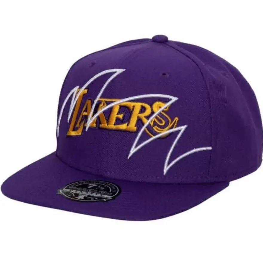 Mitchell & Ness Fitted-Shark Bite Fitted Hwc Hat Los Angeles Lakers