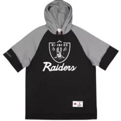 Mitchell & Ness Hoodies & Sweatshirts-Shortsleeve Fleece Hoodie Oakland Raiders