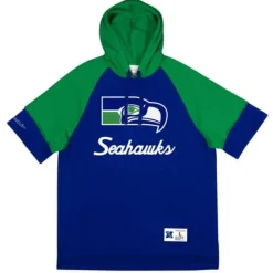 Mitchell & Ness Hoodies & Sweatshirts-Shortsleeve Fleece Hoodie Seattle Seahawks