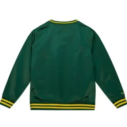 Mitchell & Ness Jackets & Outerwear-Sideline Pullover Satin Jacket Oakland Athletics