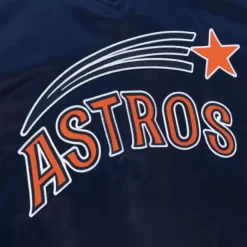 Mitchell & Ness Jackets & Outerwear-Sideline Pullover Satin Jacket Houston Astros