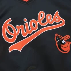 Mitchell & Ness Jackets & Outerwear-Sideline Pullover Satin Jacket Baltimore Orioles
