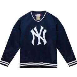 Mitchell & Ness Jackets & Outerwear-Sideline Pullover Satin Jacket New York Yankees