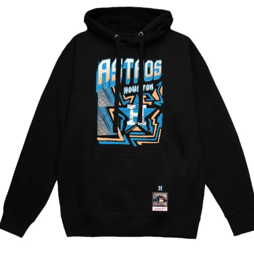 Mitchell & Ness Hoodies & Sweatshirts-Sidewalk Sketch Hoodie Houston Astros