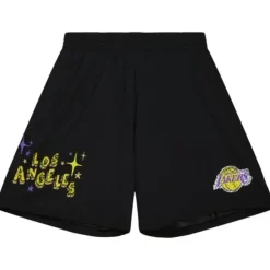 Mitchell & Ness Shorts-Sidewalk Sketch Shorts Hwc Los Angeles Lakers