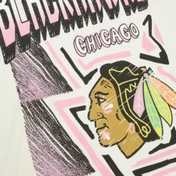 Mitchell & Ness T-Shirts & Tops-Sidewalk Sketch Ss Tee Chicago Blackhawks