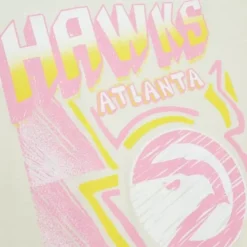 Mitchell & Ness T-Shirts & Tops-Sidewalk Sketch Ss Tee Hwc Atlanta Hawks