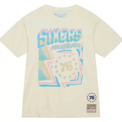 Mitchell & Ness T-Shirts & Tops-Sidewalk Sketch Ss Tee Hwc Philadelphia 76Ers