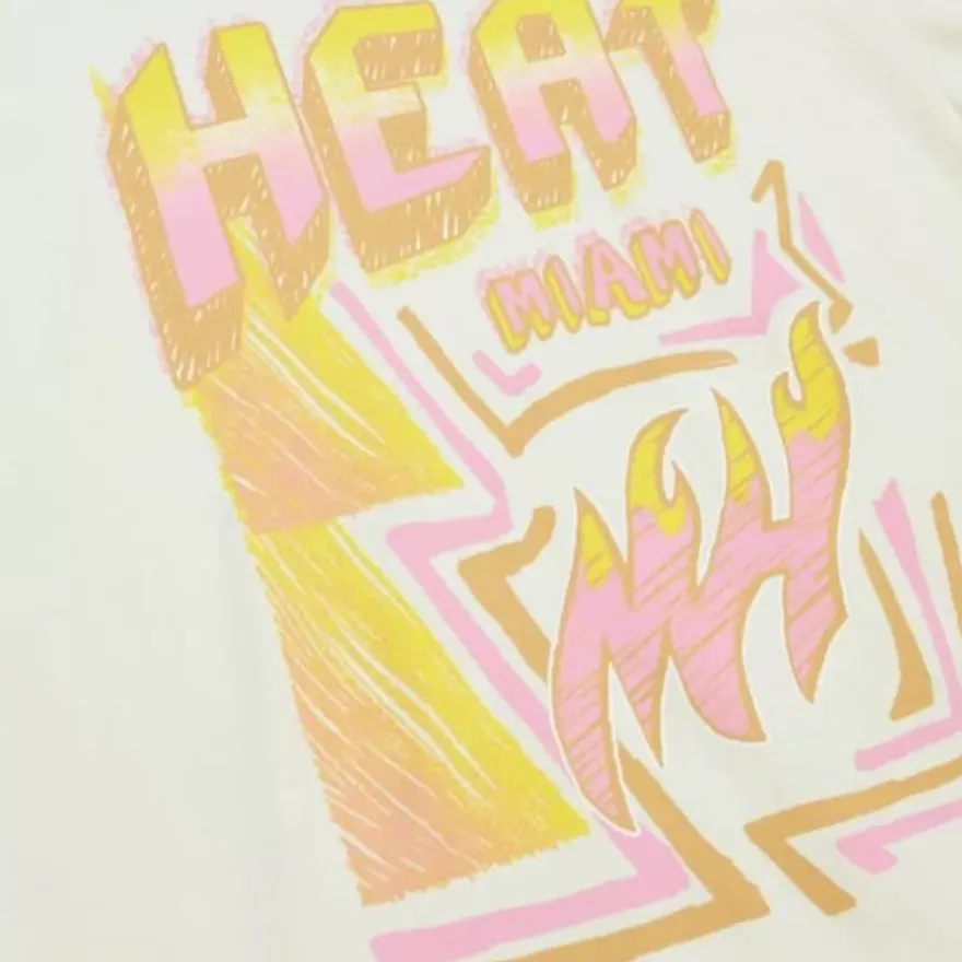 Mitchell & Ness T-Shirts & Tops-Sidewalk Sketch Ss Tee Hwc Miami Heat
