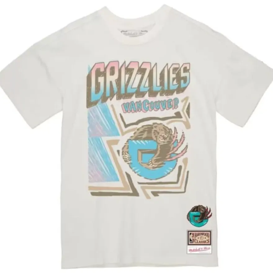 Mitchell & Ness T-Shirts & Tops-Sidewalk Sketch Tee Vancouver Grizzlies