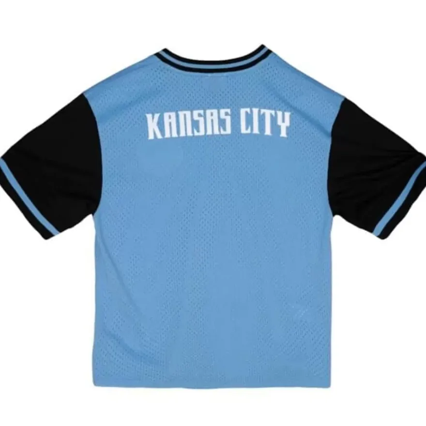 Mitchell & Ness T-Shirts & Tops-Since 96 2.0 Mesh Pullover V-Neck Kansas City Wiz