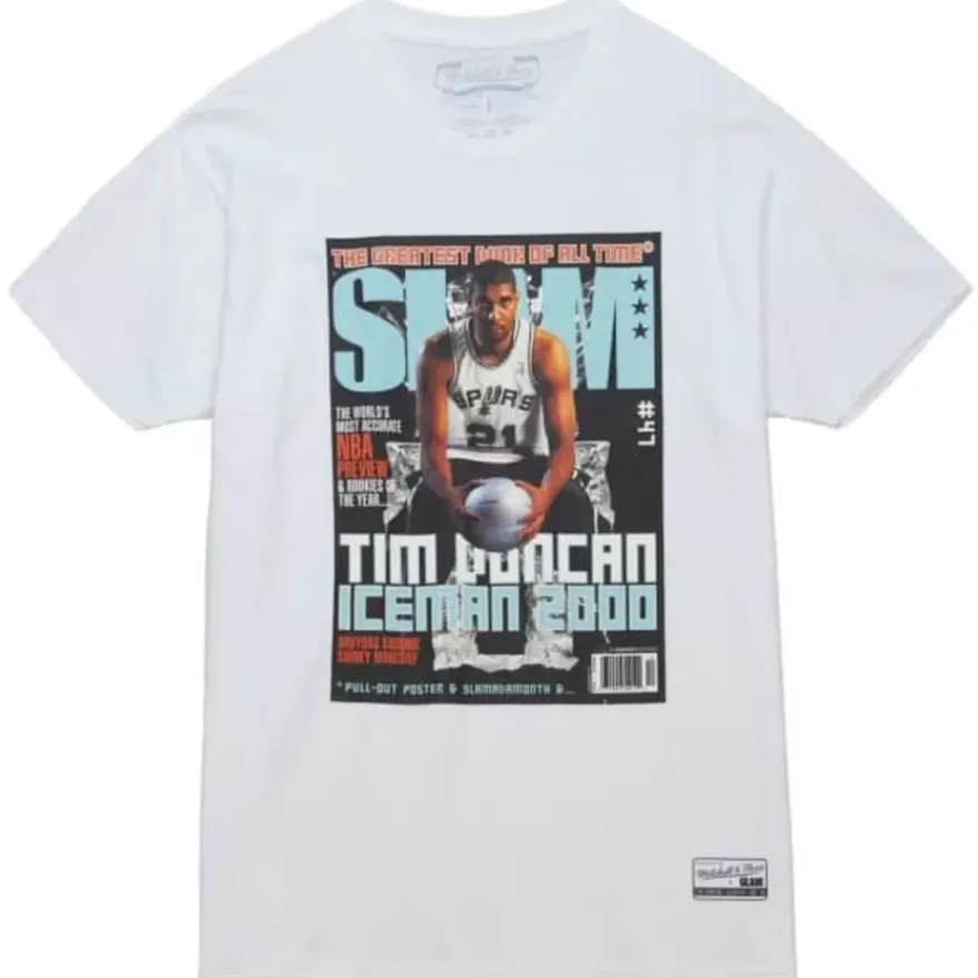 Mitchell & Ness T-Shirts & Tops-Slam Cover San Antonio Spurs Tim Duncan