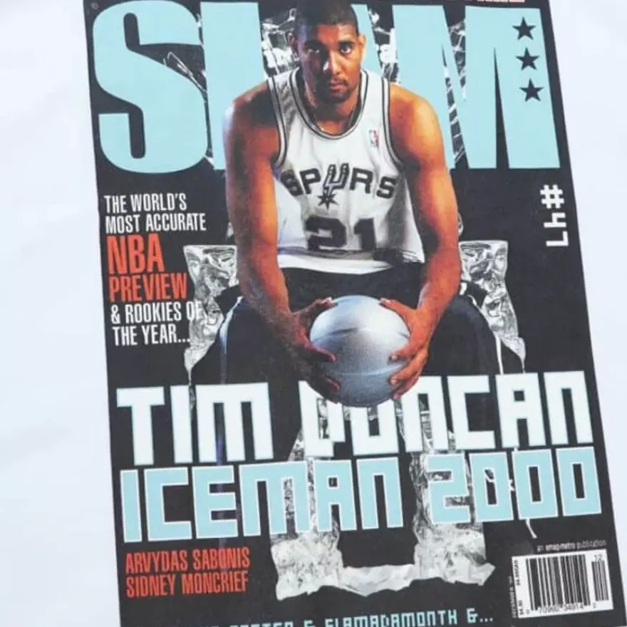 Mitchell & Ness T-Shirts & Tops-Slam Cover San Antonio Spurs Tim Duncan