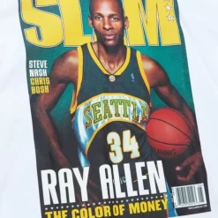 Mitchell & Ness T-Shirts & Tops-Slam Cover Seattle Supersonics Ray Allen