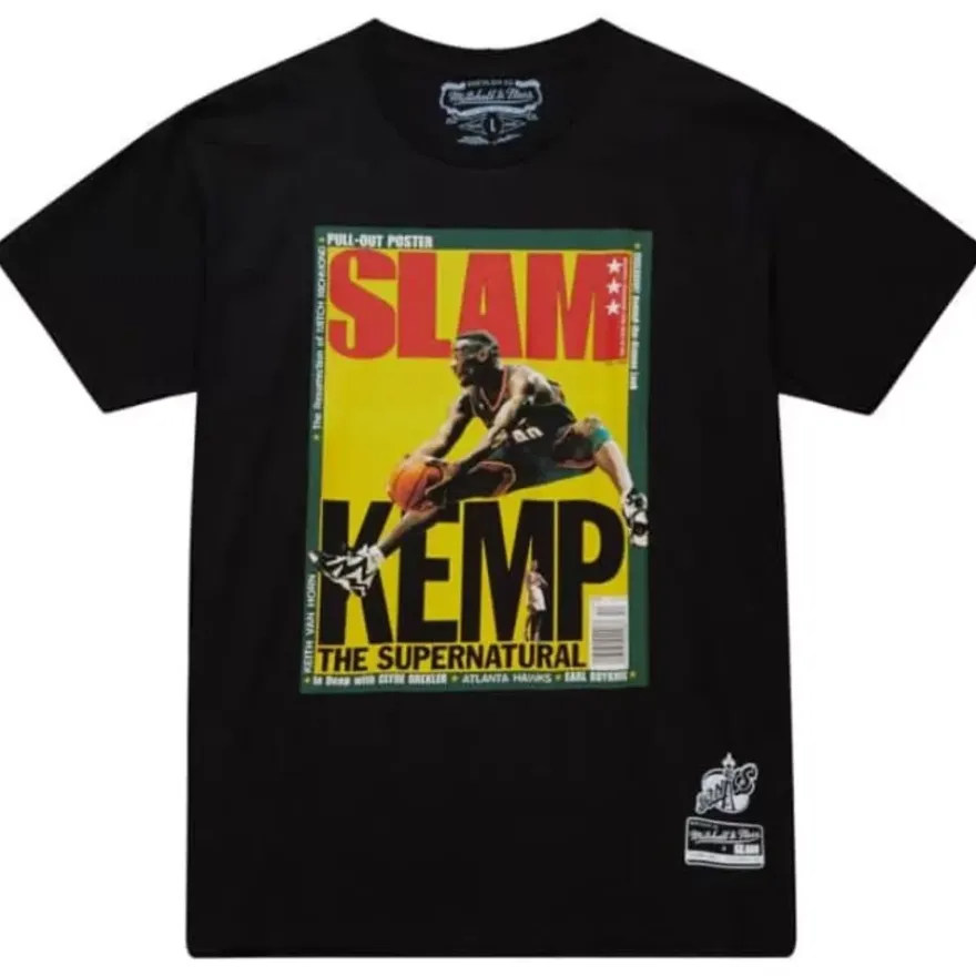 Mitchell & Ness T-Shirts & Tops-Slam Cover Seattle Supersonics Shawn Kemp