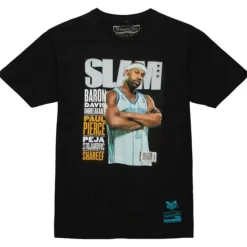 Mitchell & Ness T-Shirts & Tops-Slam Cover Tee Charlotte Hornets Baron Davis