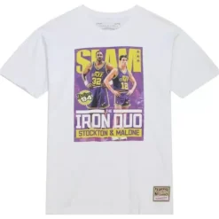 Mitchell & Ness T-Shirts & Tops-Slam Iron Duo Tee Utah Jazz