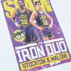 Mitchell & Ness T-Shirts & Tops-Slam Iron Duo Tee Utah Jazz